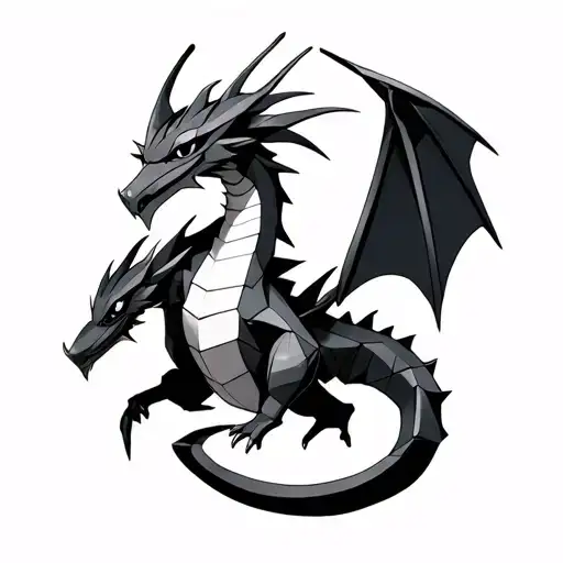 Gyarados, Scyther and Charizard in origami style tattoo tattoo design idea