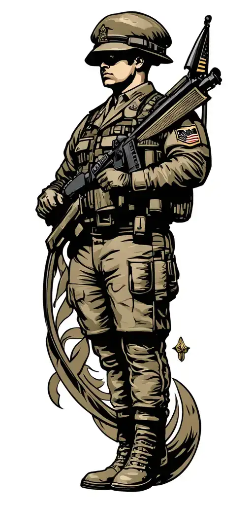 marine corps birthplace to present day marine corps tattoo design idea