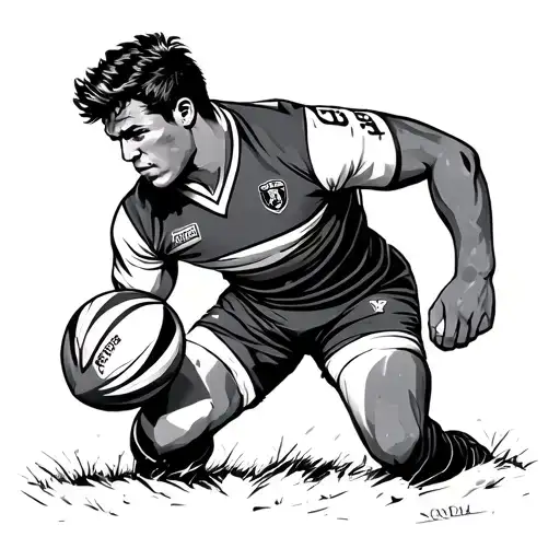 rugby tattoo design idea