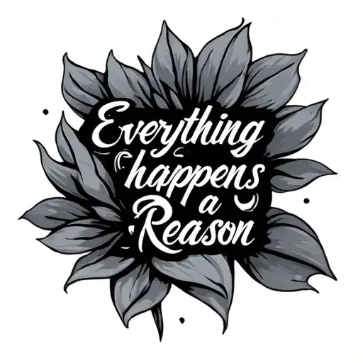 everything happens for a reason tattoo design idea