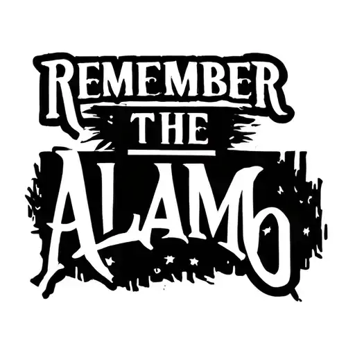 "Remember the AlaMo" Alamo silhouette  tattoo design idea
