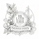 Latin phrase Ibi semper erit vobis. tattoo design idea