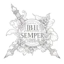 Latin phrase Ibi semper erit vobis. tattoo design idea