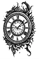 A clock this too shall pass tattoo design idea
