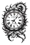 A clock this too shall pass tattoo design idea