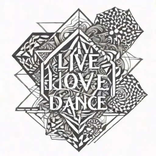live love dance tattoo design idea