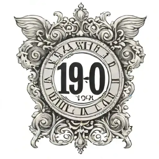 1990 Roman Numerals tattoo design idea
