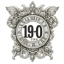 1990 Roman Numerals tattoo design idea