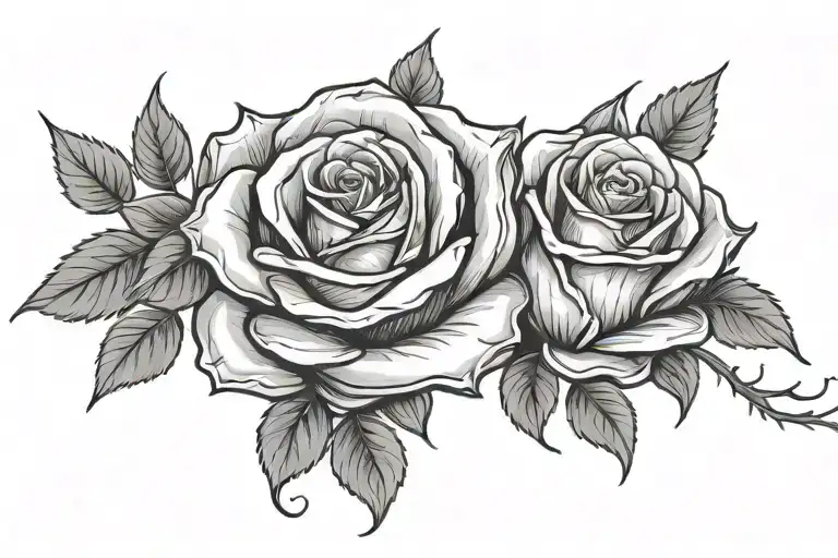 diabetes type 1 stalk of rose tattoo design idea