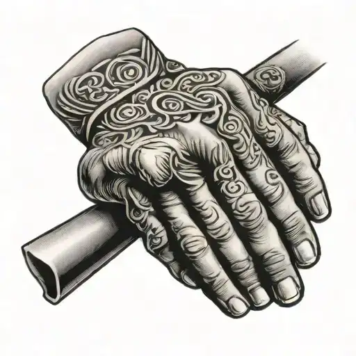 memorial tattoo for my uncle that passed away handshake tattoo design idea