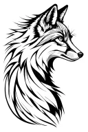 fox full body tattoo design idea