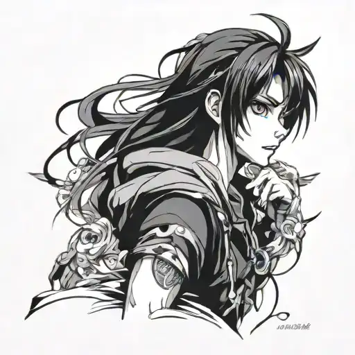 Anime characters tattoo design idea