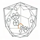 paw print with dungeons and dragons d20 dice tattoo design idea