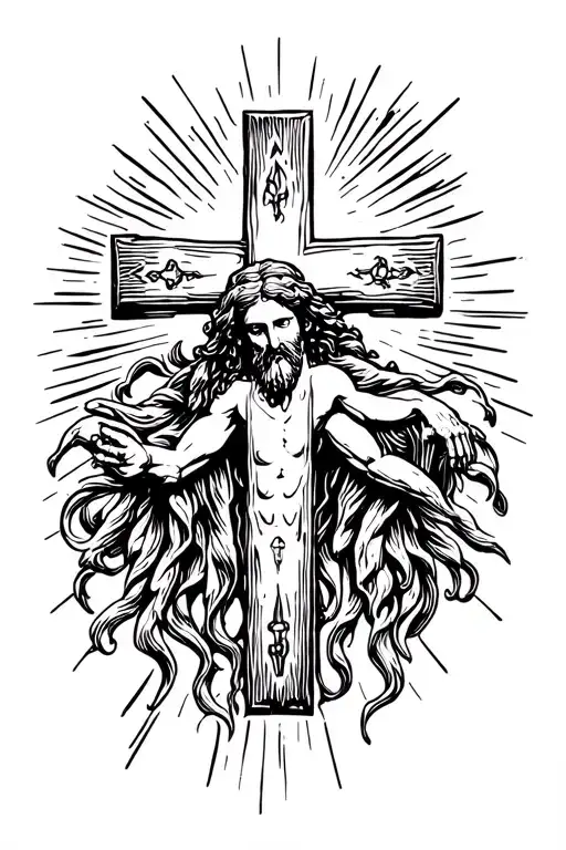 Jesus cross tattoo tattoo design idea