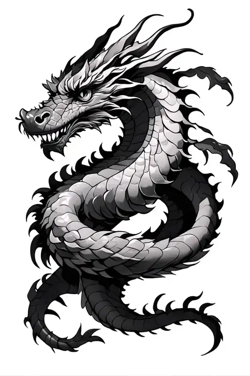 dragon wrapped around upper arm sleeve tattoo tattoo design idea