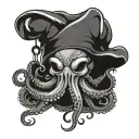 thailand style tattoo with chili ,bell pepper, chef hat octopus and knife tattoo design idea