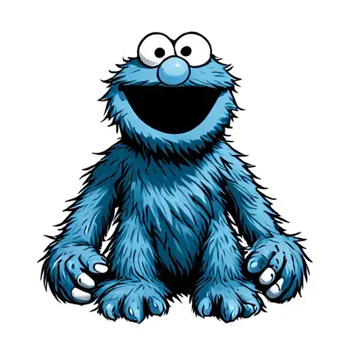 Cookie Monster tattoo design idea
