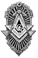 freemason square and compass tattoo design idea