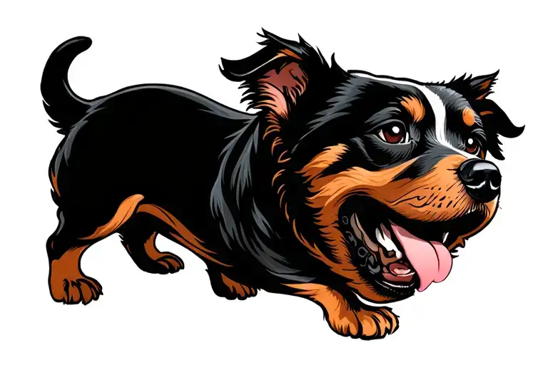 Hell hound dog tattoo design idea