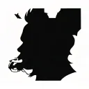 simplistic traditional skull, sailor jerry tattoo design idea