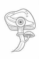 psychedelic mushroom eye tattoo design idea