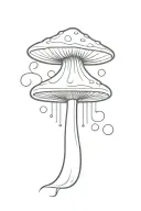 psychedelic mushroom eye tattoo design idea