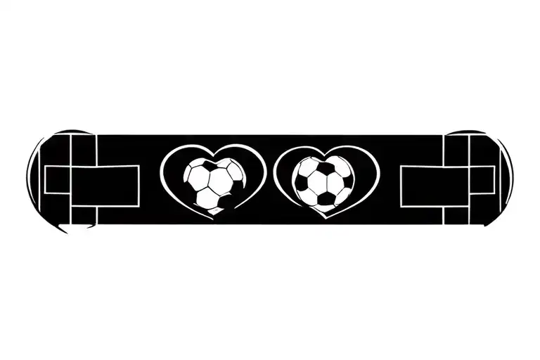 ivory coast country tradition of soccer heart shape engrave Ellie and Riley  tattoo design idea