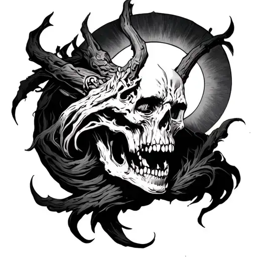 fallen soul seeking redemption; old gods; The wall art style tattoo design idea