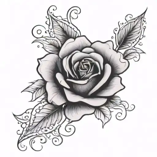 Rose Finger tattoo design idea