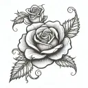 Rose Finger tattoo design idea