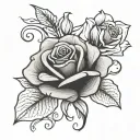 Rose Finger tattoo design idea