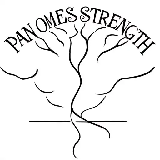Pain Comes Strength tattoo design idea