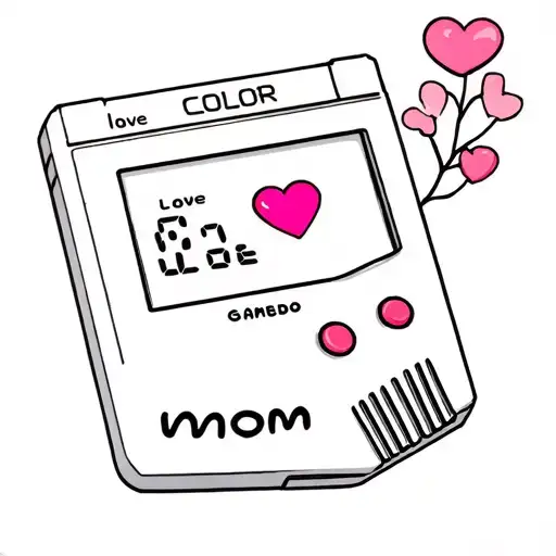 Gameboy Color love, mom tattoo design idea