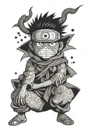 obito from naruto tattoo design idea