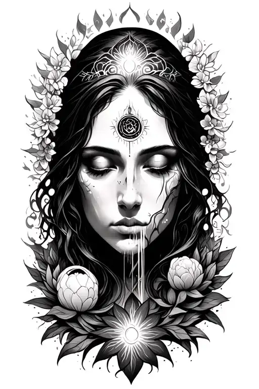spiritual awakening tattoo design idea