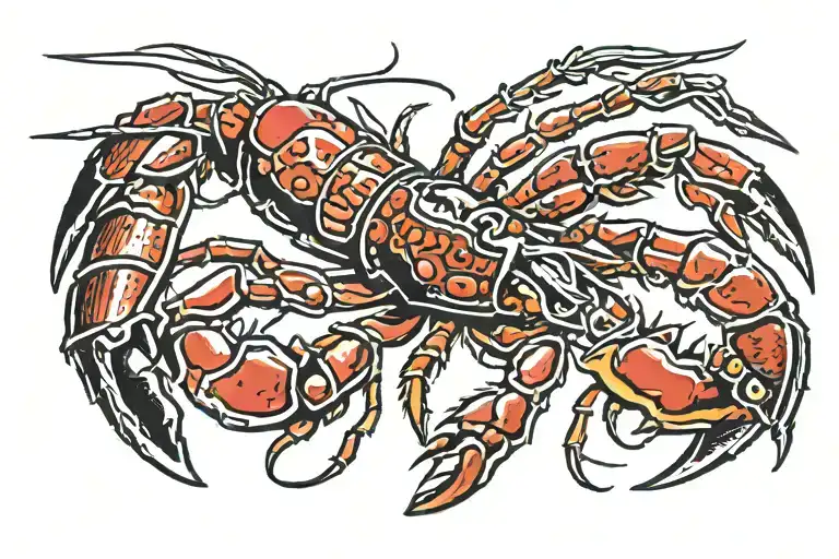 crayfish tattoo design idea