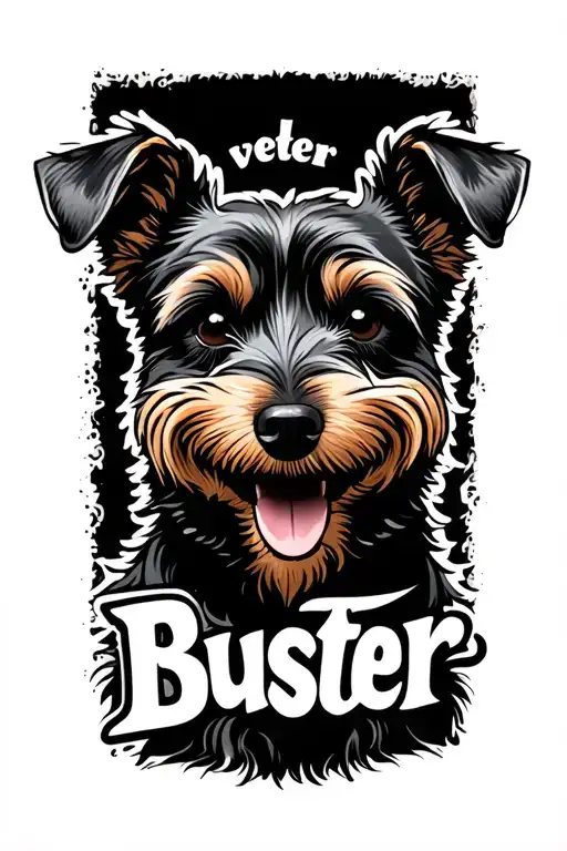 "Buster " dog tattoo design idea