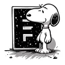 snoopy and letter E tattoo design idea