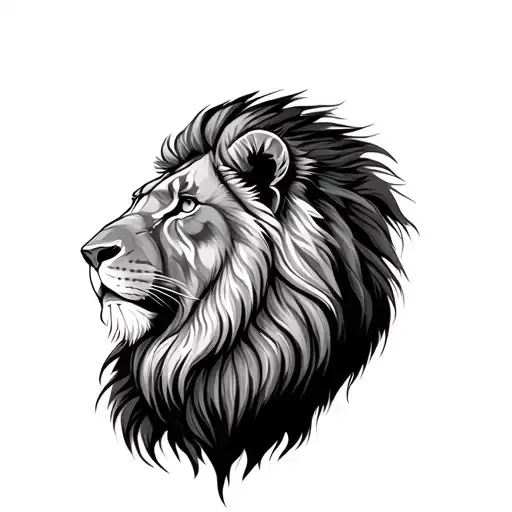 Father And Son Lion tattoo design idea