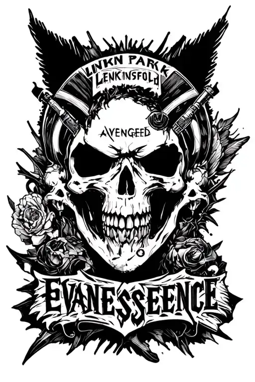 Linkin Park combined with Evanesence, Avenged Sevenfold logo tattoo design idea