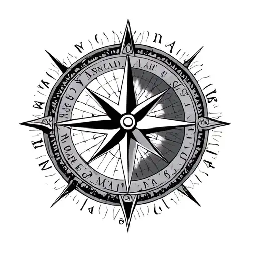 Family Compass tattoo design idea