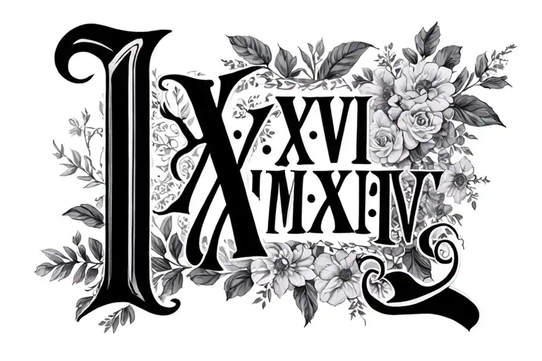 "IX.XXVII.MMXXV" wedding date tattoo tattoo design idea