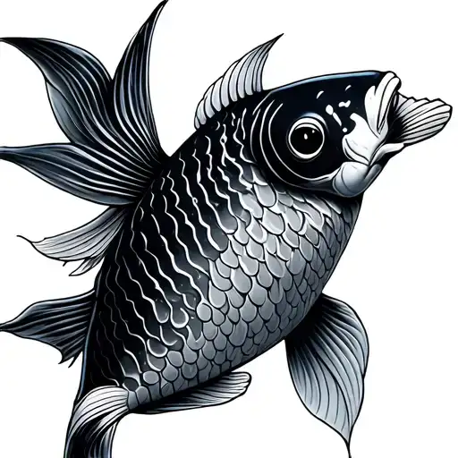 pez koi tattoo design idea