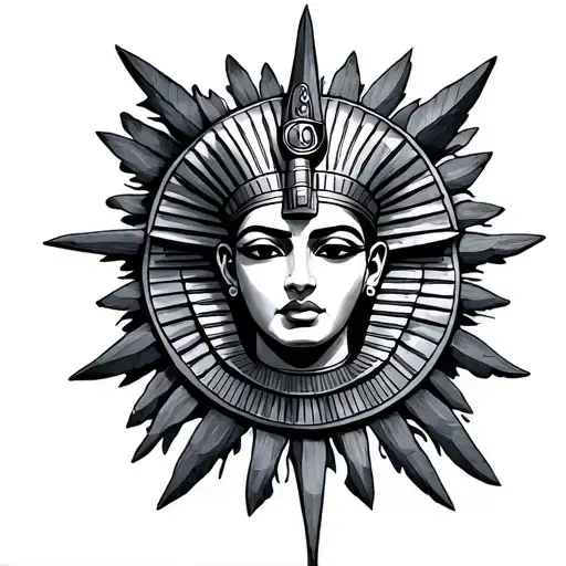 Egyptian Sun tattoo design idea
