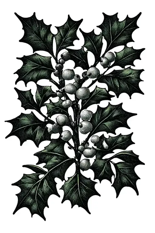 mistletoe like with 1st seargant insignia tattoo design idea