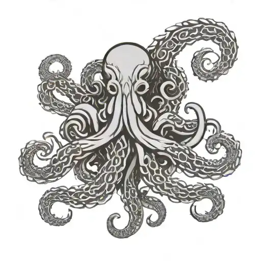 Celtic Octopus tentacles tragedy tattoo design idea