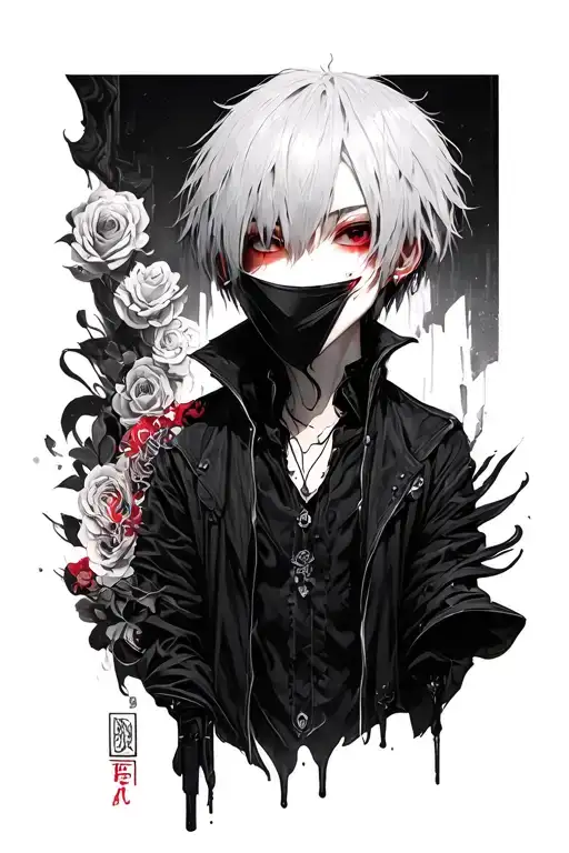 kaneki tokyo ghoul tattoo design idea