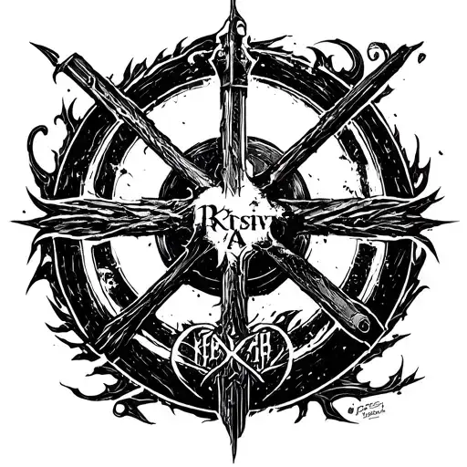 the resident evil 4 logo  tattoo design idea
