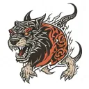 black ops zombies hell hound tattoo design idea