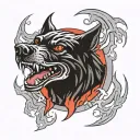 black ops zombies hell hound tattoo design idea